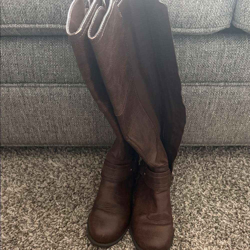Brown Knee-High Boots